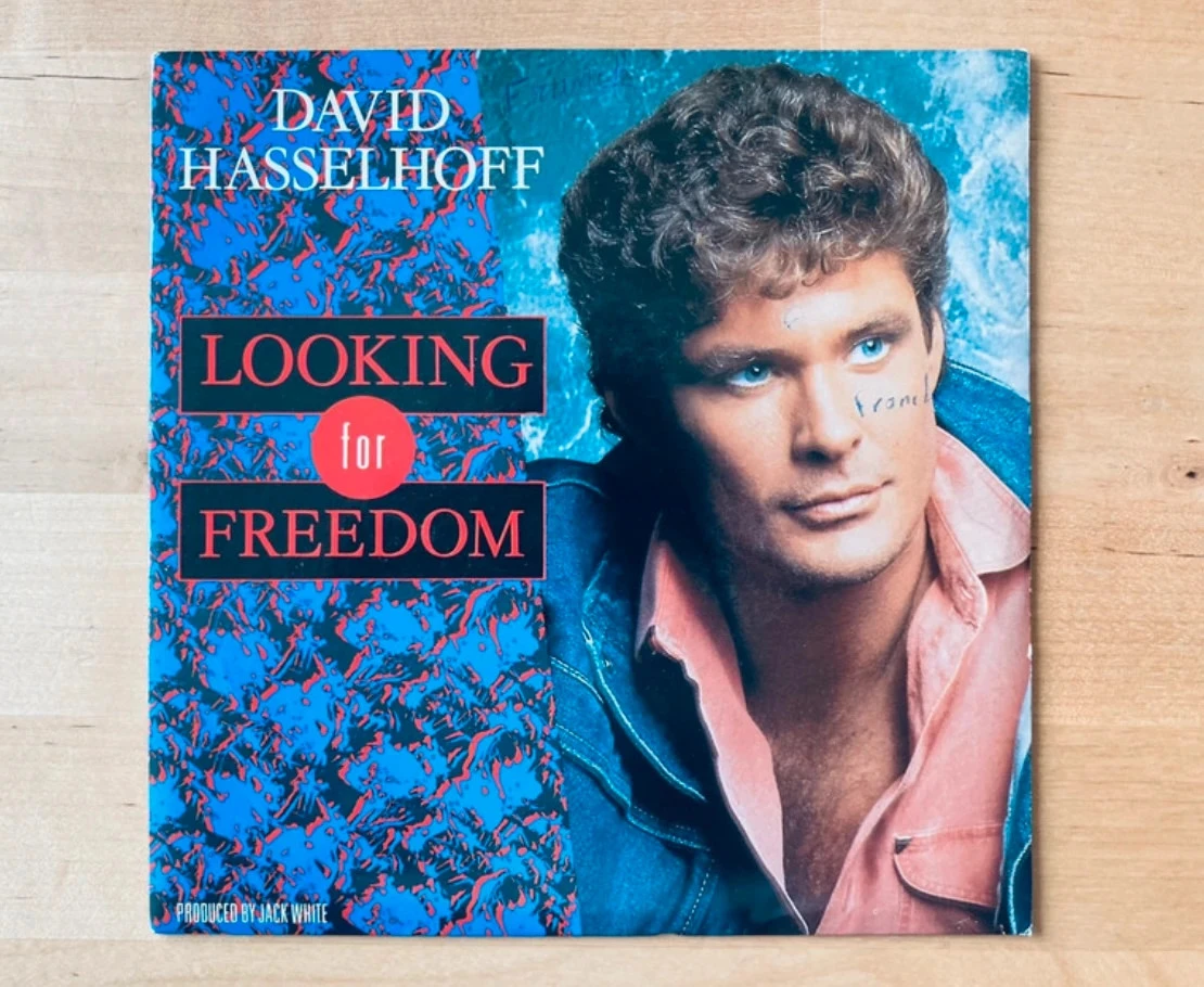 Disque vinyle 45T David Hasselhoff Looking for freedom.